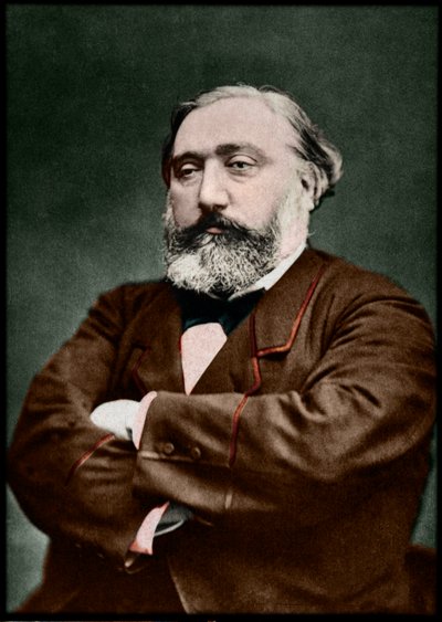 Portrait of Leon Gambetta (1838-1882), French statesman by French Photographer
